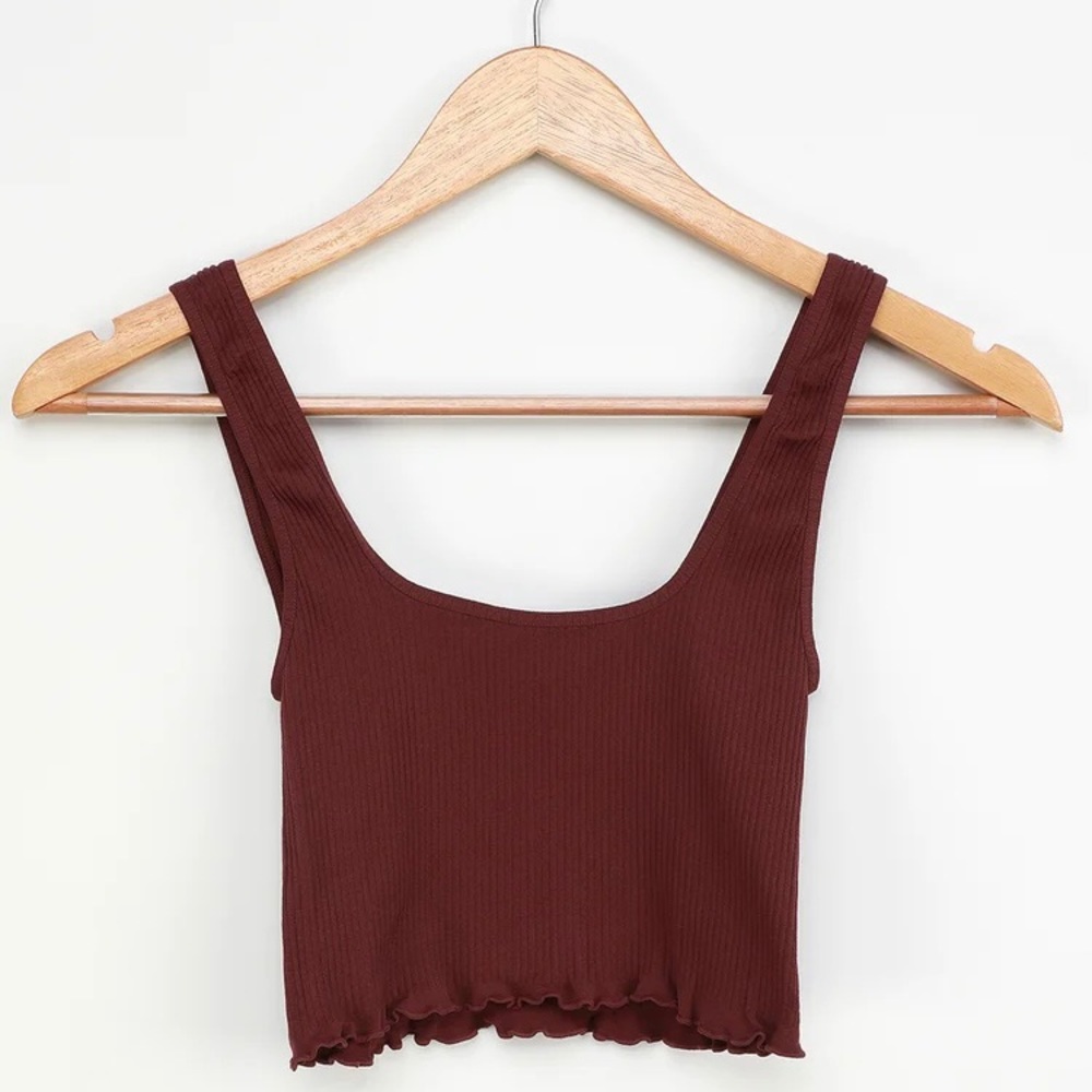 NWT Just Warming Up Plum Ribbed Low Impact Bra